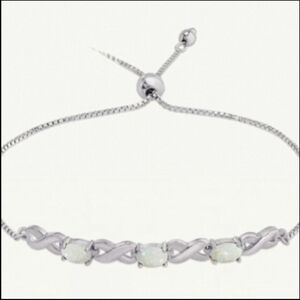 Sterling Silver Opal Bracelet ( New )